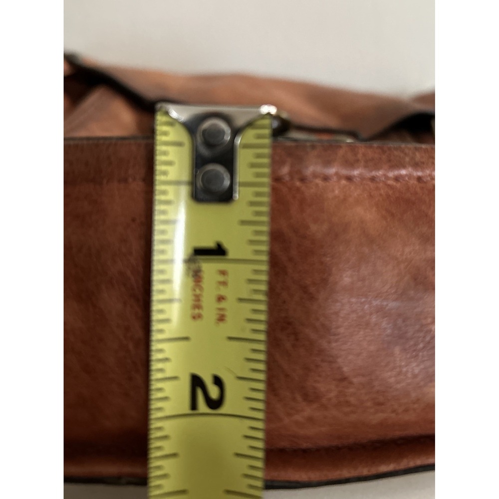 Frye Cameron Magazine Crossbody Leather Bag with Dust Bag Brown Distressed‎ - Picture 11 of 13